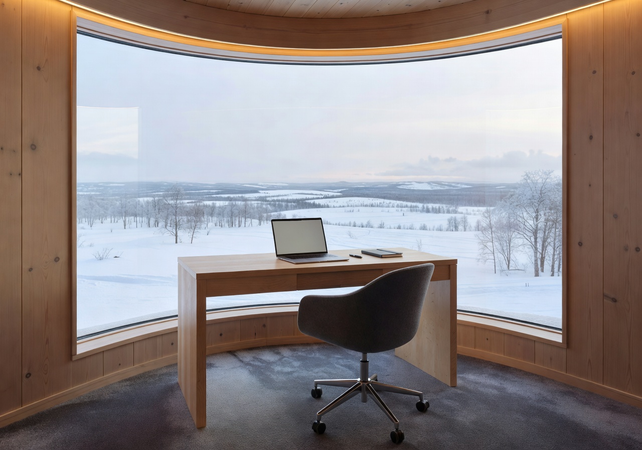 Arctic TreeHouse Hotel luxury glass cabin in snow